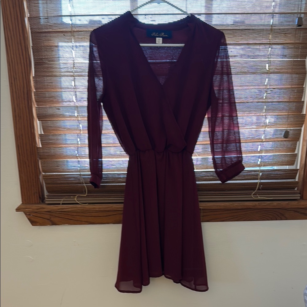 Elegant Burgundy Dress
